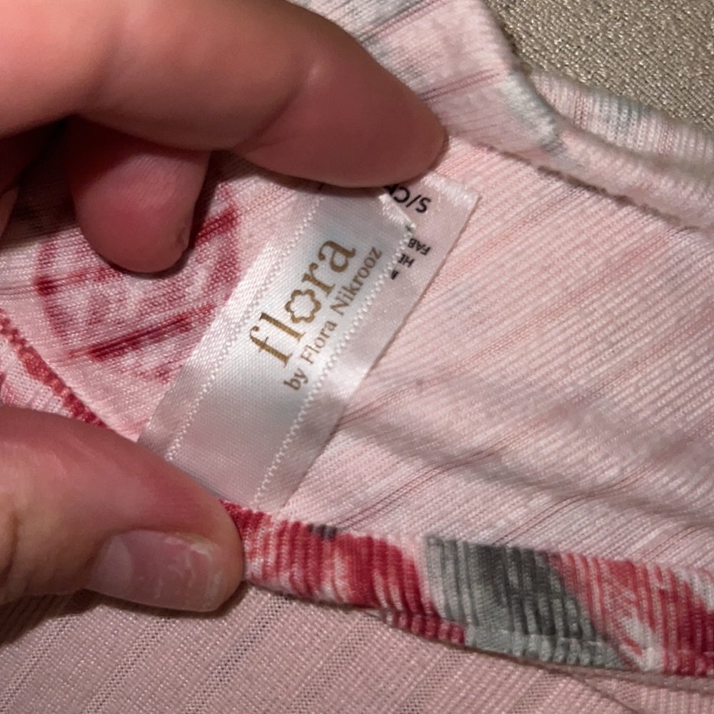 Flora Nikrooz light pink floral nightgown shortsleeve soft dress pajamas Small​ - Picture 8 of 10